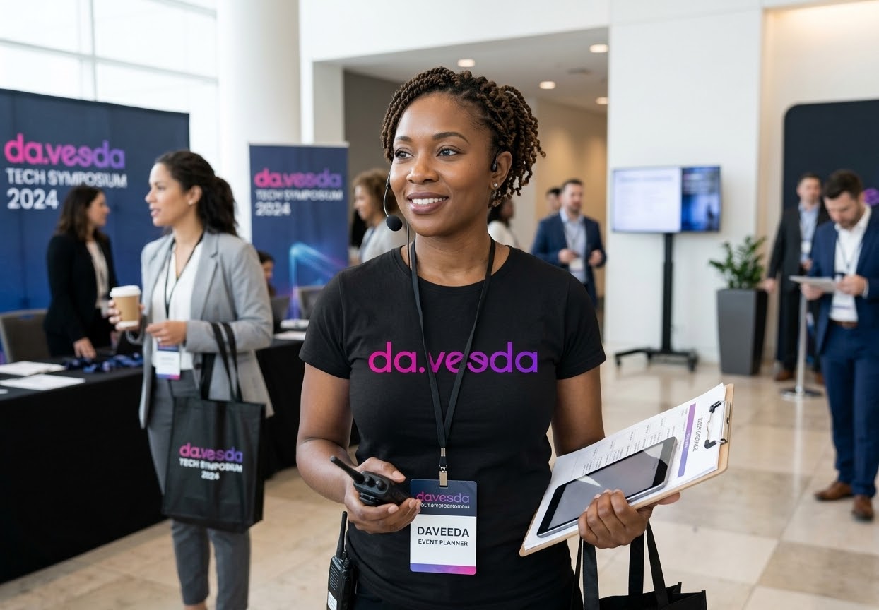 Da.Veeda lead event planner at work