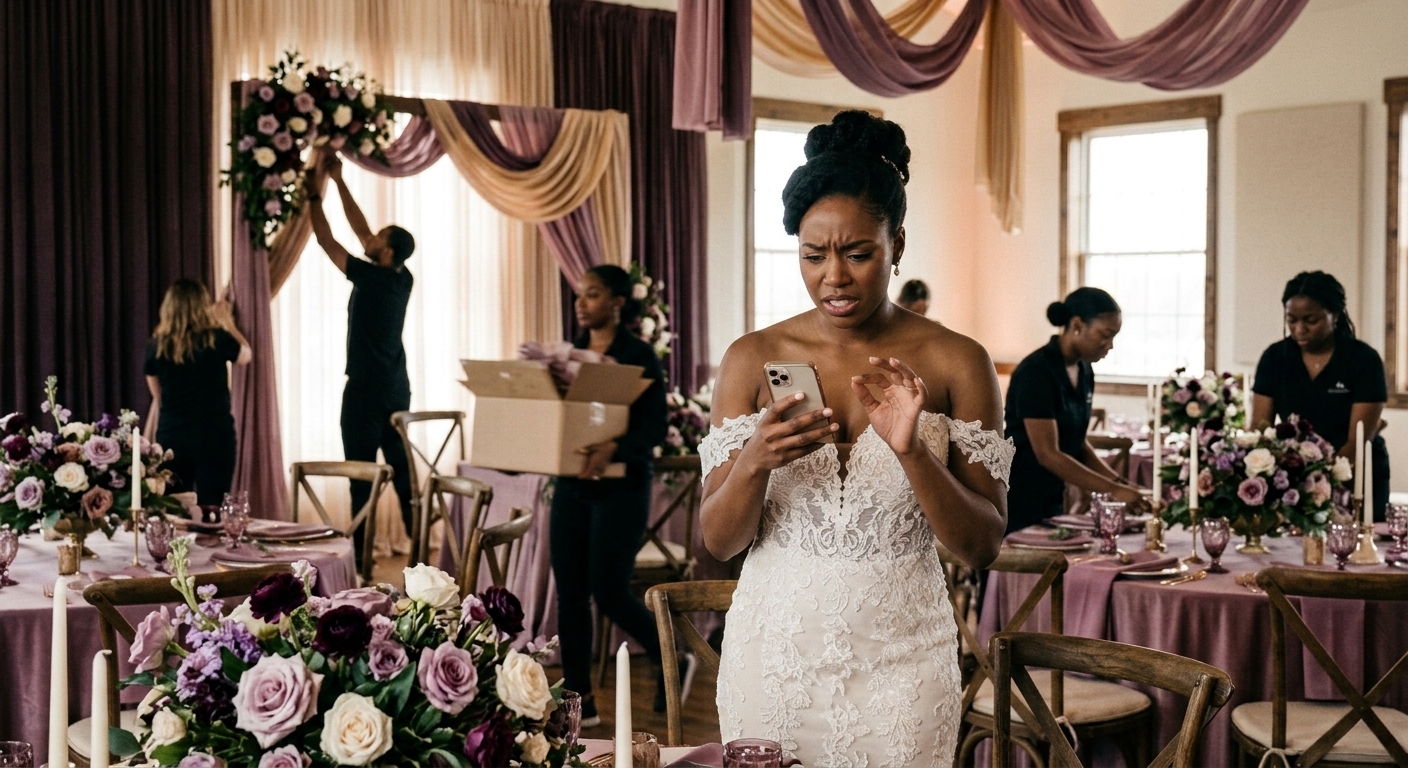 A bride at her wedding celebration