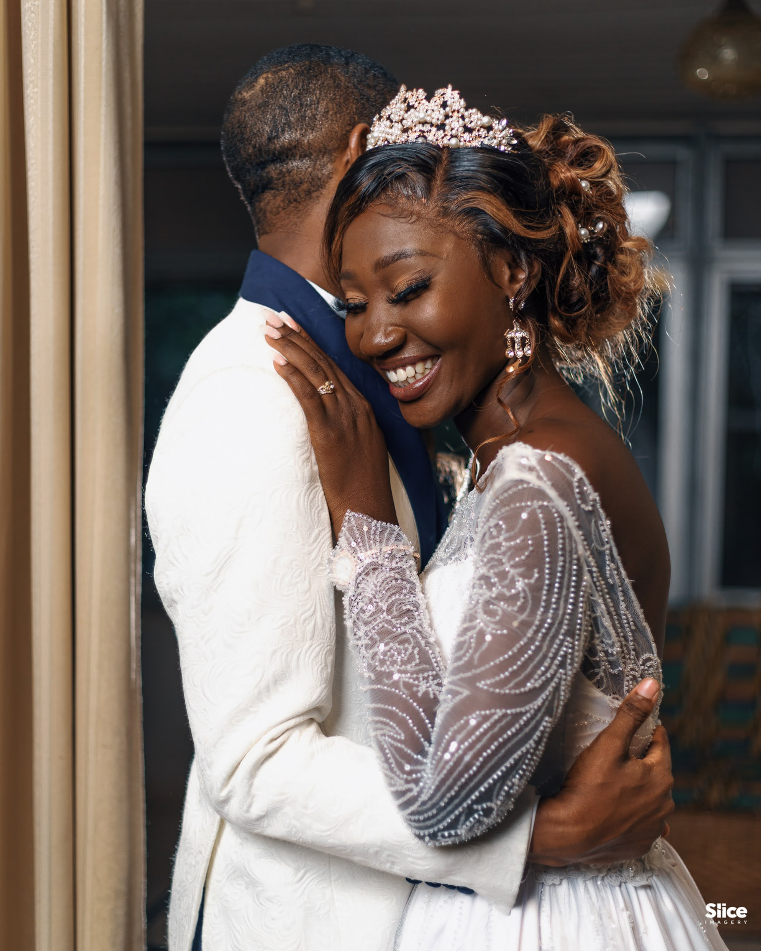 Davida Zuriel Quagraine, founder of Da.Veeda, smiling on her wedding day